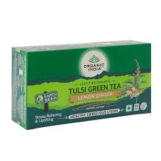 ORGANIC INDIA TULSI GREEN LEMON GINGER TEA BAG 100 PCS